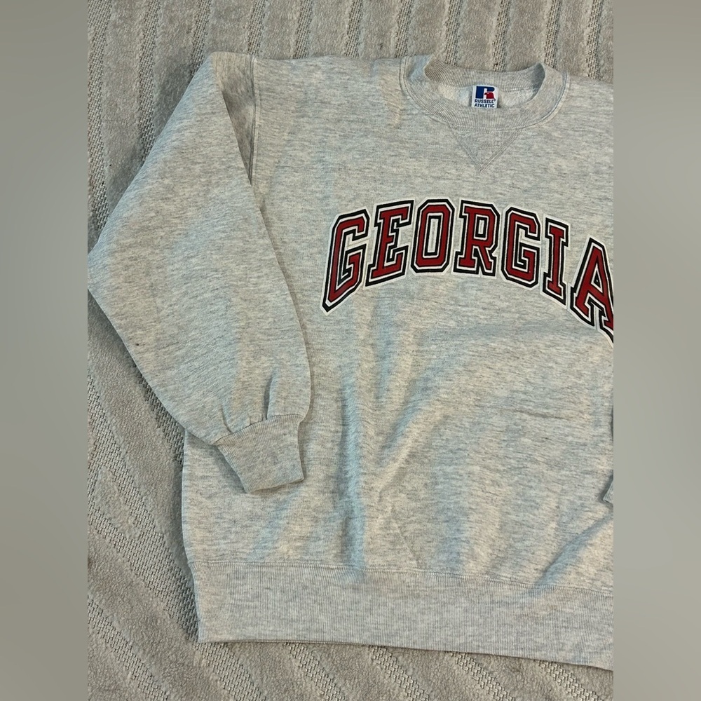 Vintage Russell Athletic University of Georgia Bulldogs Crewneck Sweatshirt - XL - Picture 2 of 9